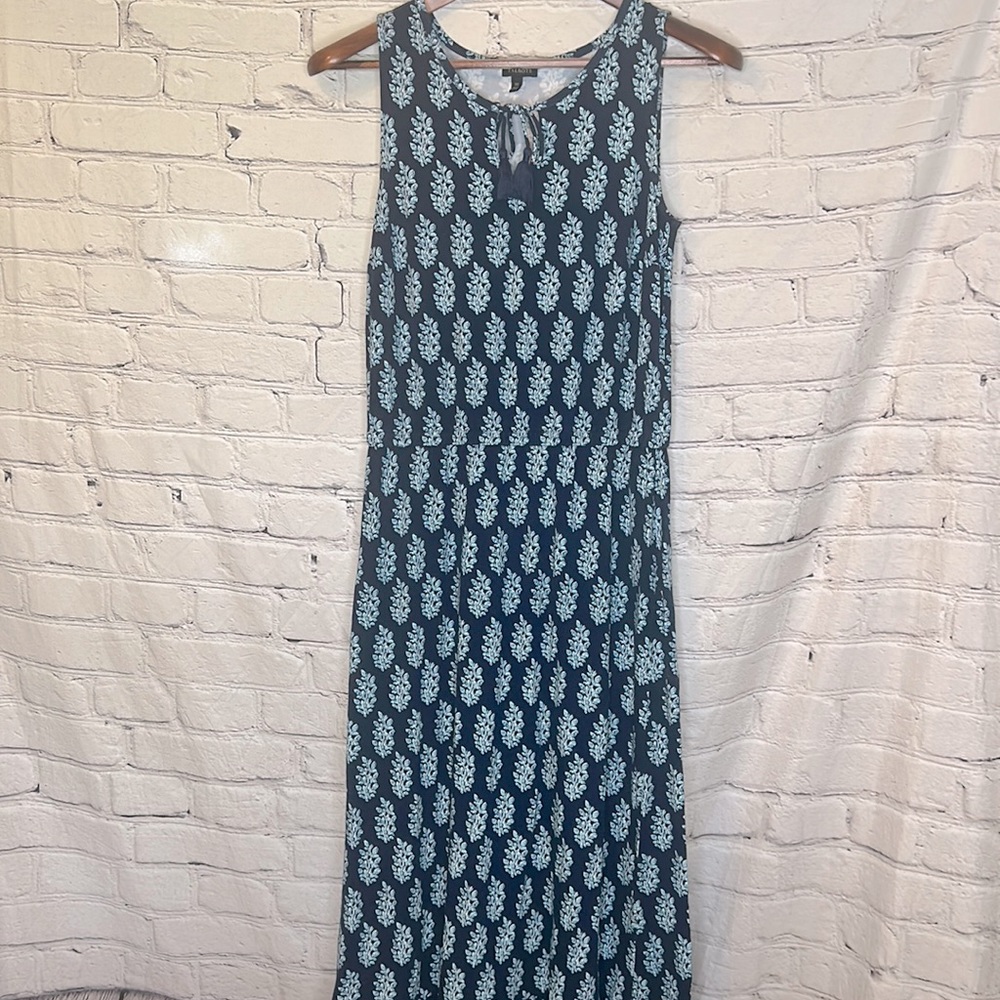 Talbots Blue Navy Blue Sleeveless Maxi Dress Size XS Excellent Condition